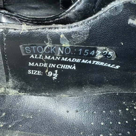 Roberto Chillini Mens Size 9.5 Black Ultra Faux Crocodile/Gator Embossed Oxfords - Picture 11 of 13